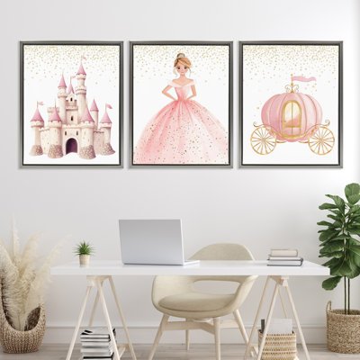 Princess Dreams Collection 3pc Floating Frame Set, design by Christine Simpson Art