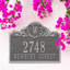 Acanthus Monogram 3-Line Wall Address Plaque-377949271-377949270