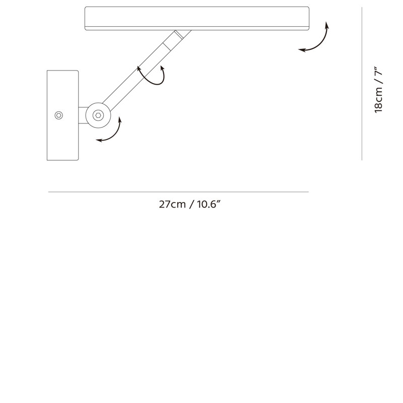 Verena 1 - Light LED Armed Sconce