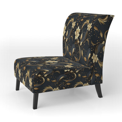 Fauteuil de chambre noir et doré Intrigue Elegance I
