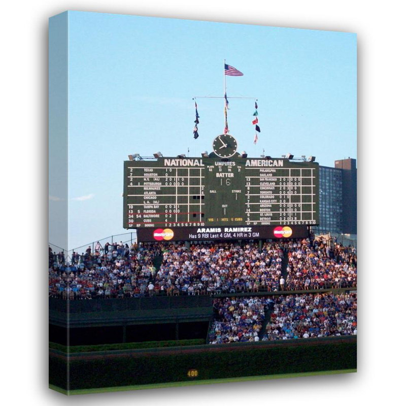 Tableau d'affichage Wrigley Field, H 18 po x l 14 po