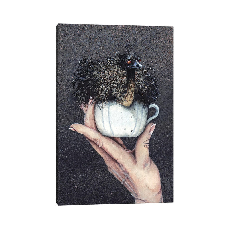 Teacup Emu by Maggie Vandewalle - Wrapped Canvas Print, 66.04 cm H x 45.72 cm W x 1.91 cm D
