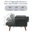 Flared Arm Convertible Corduroy Sleeper Sofa-1903553157