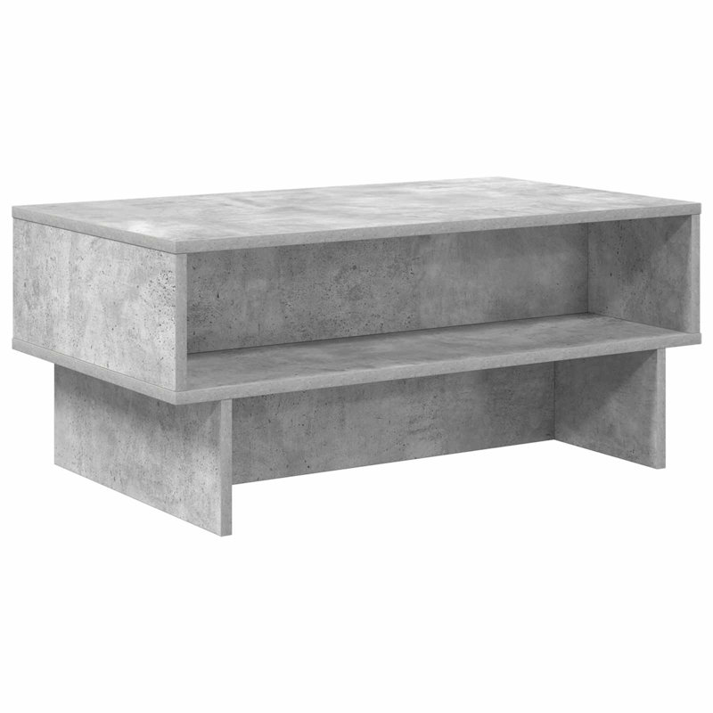 Coffee Table with Storage, 35cm. H x 80cm. L x 46cm. W, Concrete Grey