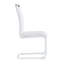Modern Faux Leather Cantilever Dining Chairs with Chrome Base and Metal Handle (Set of 2)-1474587645