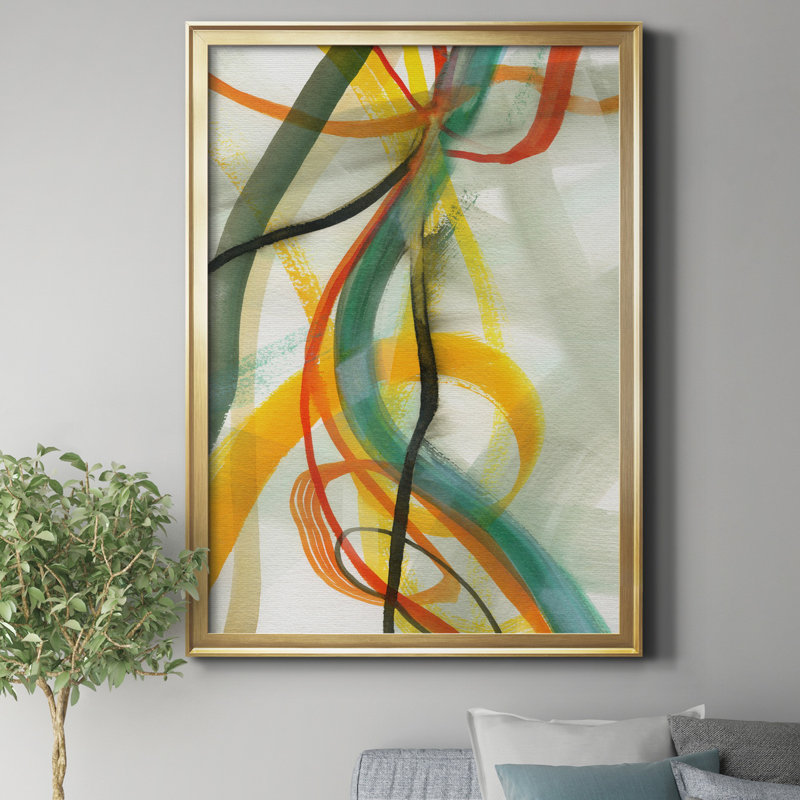 «Window Drama I» par J Paul, reproduction d'art sur toile encadrée, H 22,5 po x l 30,5 po x P 1,5 po, Doré