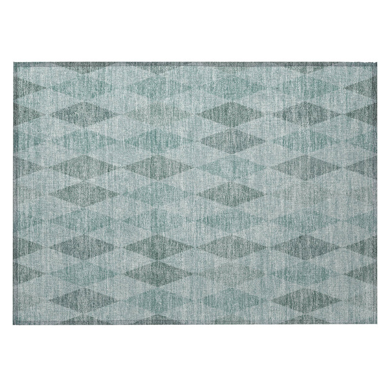 Tapis extérieur antidérapant lavable 2 pi x 3 pi bleu sarcelle