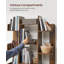 Bookshelf, Tree-Shaped Bookcase With 13 Storage Shelves, Rounded Corners, Rustic