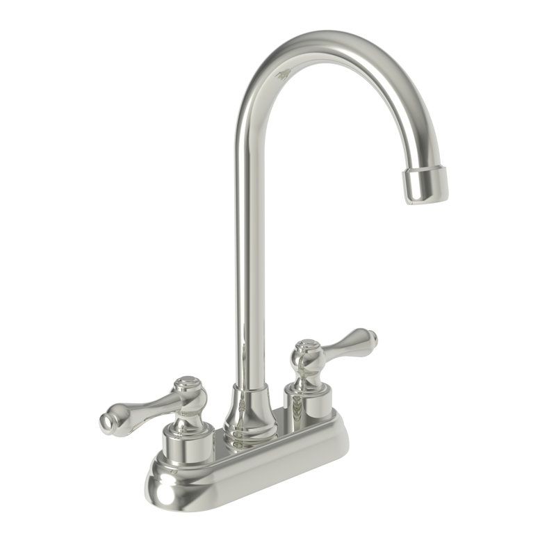 Seaport Double Handle Bar Faucet, Polished Nickel