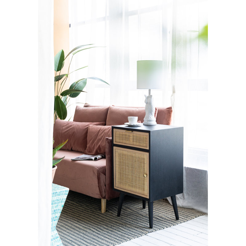 Shriner Accent Cabinet, Black/Natural