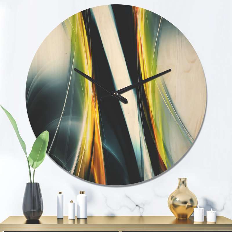 Horloge murale Fractal Lines, Très grand
