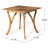 Stylish Outdoor Acacia Wood Square Dining Table With Teak Finish For Patio And Backyard
