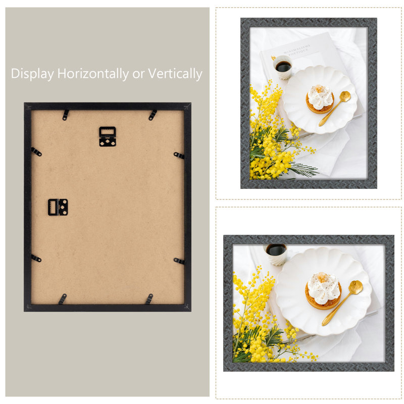 Ensemble de cadres photo en bois, H 15,08 po x l 12,09 po x P 0,59 po