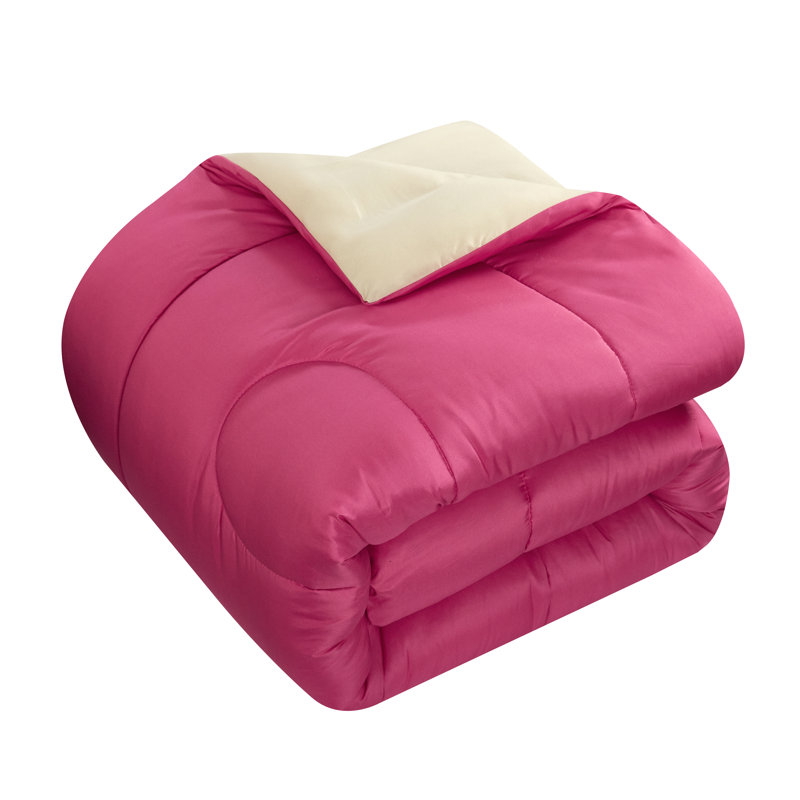 7pc Comforter Sets Polyester Comforter, King Comforter + 4 Pillow Cases, Fuschia