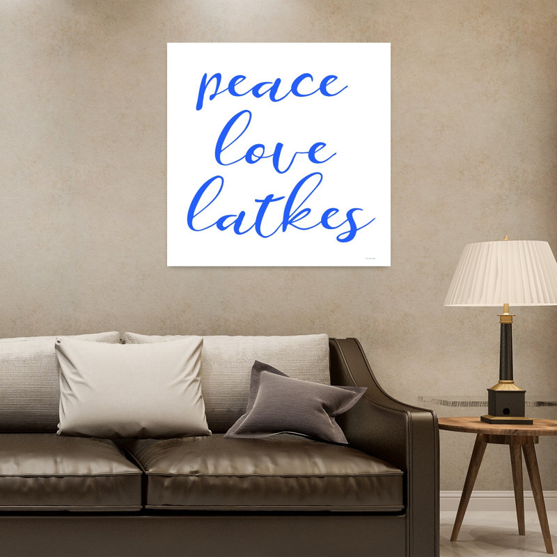 Art contemporain abstrait Peace Peace Latkes, H 32 po x l 32 po