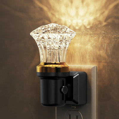 LOHAS Night Light LED Plug In Wall Light Dimmable With Auto Light Sensor 3000K Warm White 0-100LM Adjustable Brightness For Bathroom Hallway Bedroom