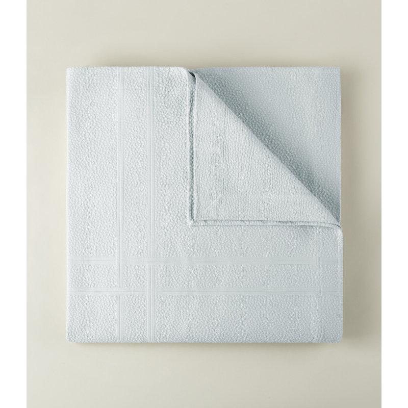 Montauk 100% Cotton Coverlet, Barely Blue, Full/Queen Coverlet