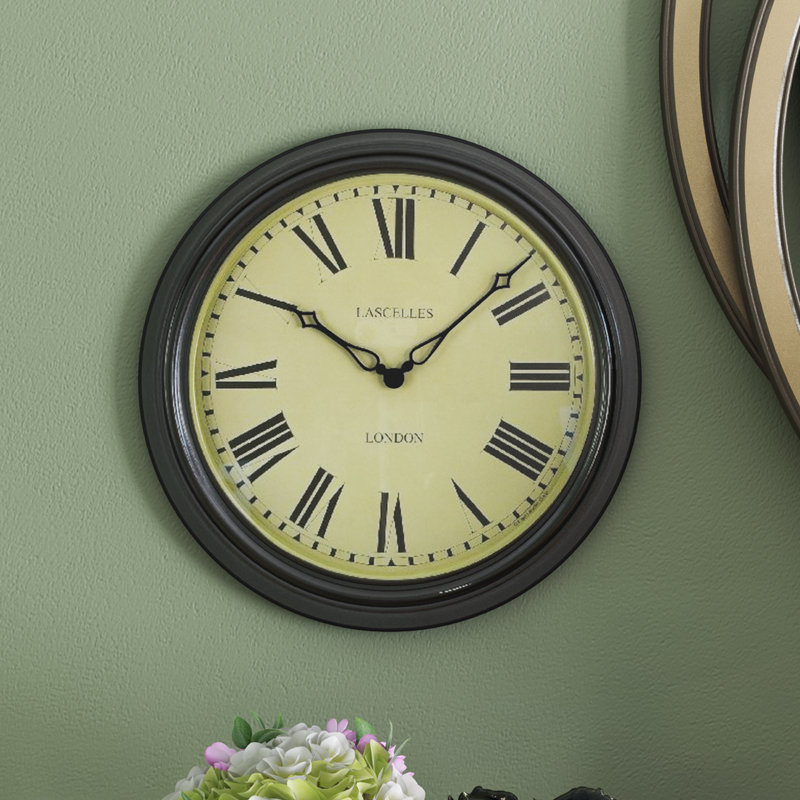 Downing Lascelles Station Clock - 45cm, Black