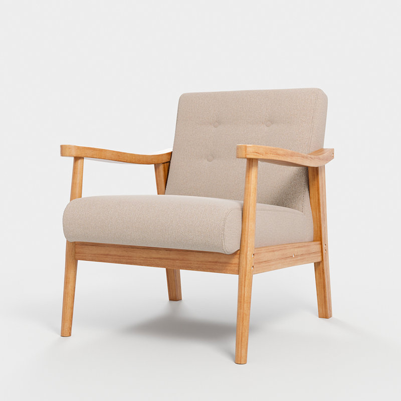 Courtney Upholstered Armchair, Beige