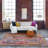 Handmade Braided Bohemian Cotton Multicolor Area Rug-2054787291