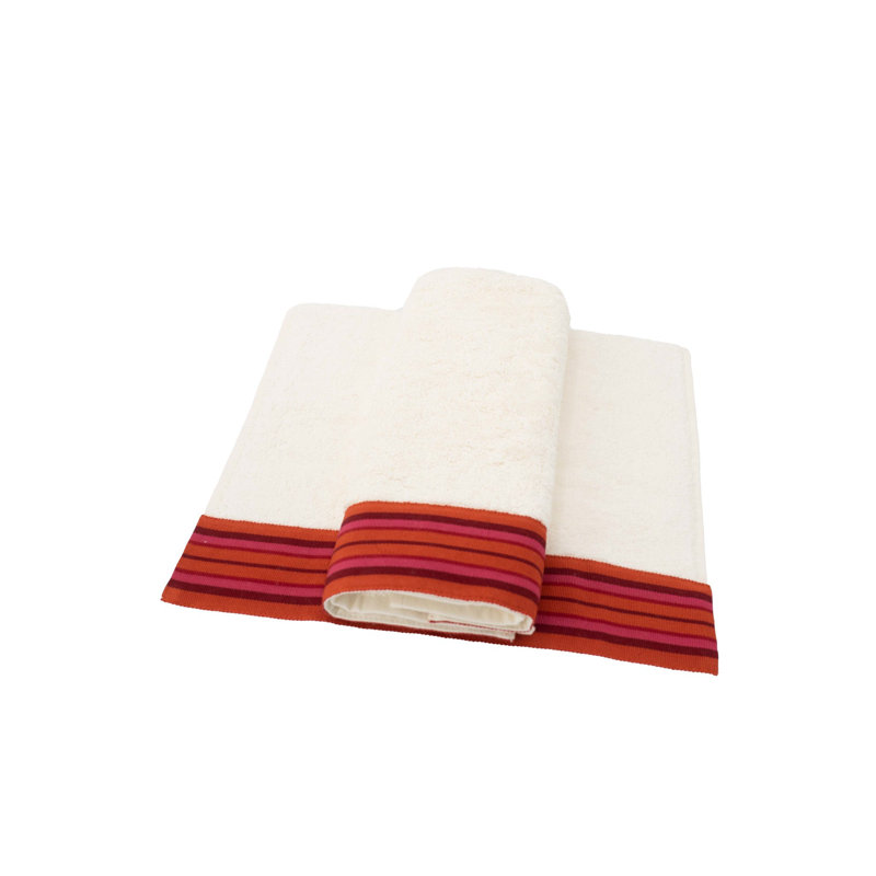 Ensemble de serviettes en coton 2 pièces, Ivoire