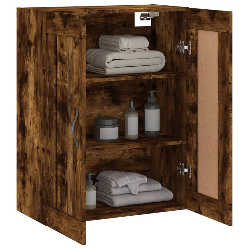 Medgar Bathroom Cabinet, Smoked Oak