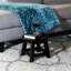 Tabouret en bois massif, motif floral - Compact et fonctionnel pour toutes les pièces. Marchepied en bois polyvalent pour buanderies.