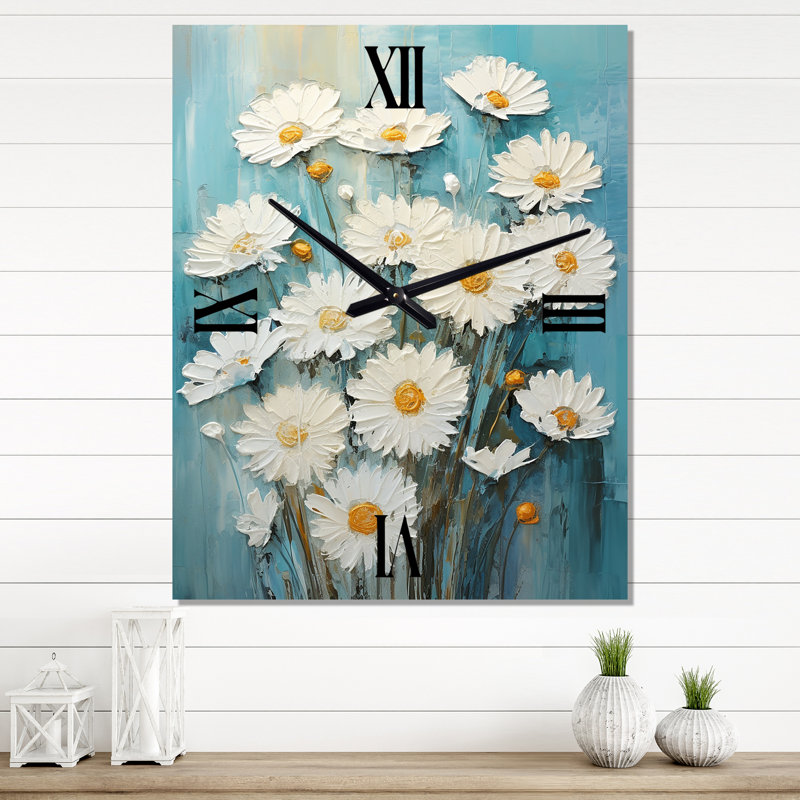 Horloge murale Lujano - Daisies, Grand