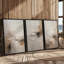 «Gentle Gilded Gust», ensemble de 3 impressions sur toile dans un cadre-106959932-106959933