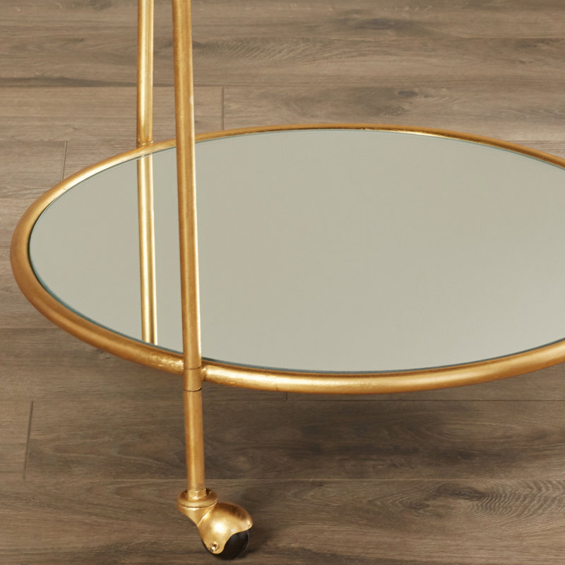 Oxendine Metal Bar Cart, Gold