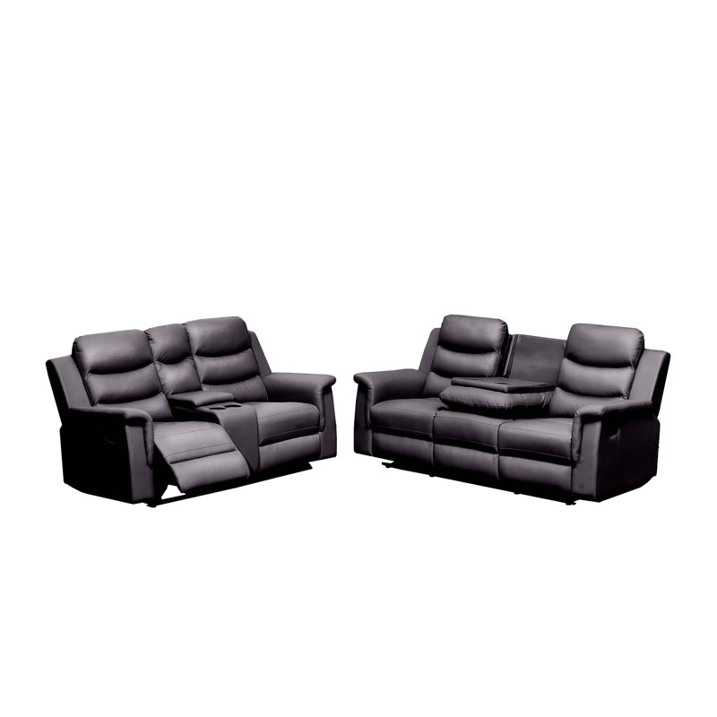 Causeuse inclinable avec housse de console centrale, housses de canapé inclinables extensibles