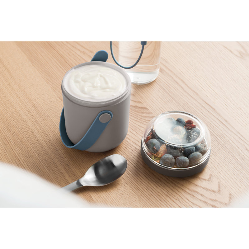 Pot à repas double de 0,5 pte BergHOFF Leo, gris et bleu