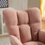 Chaise berçante en tissu avec repose-pieds Teddy-1243860953