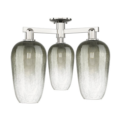 Brookhaven Flute - 3 Light Semi-Flush Mount