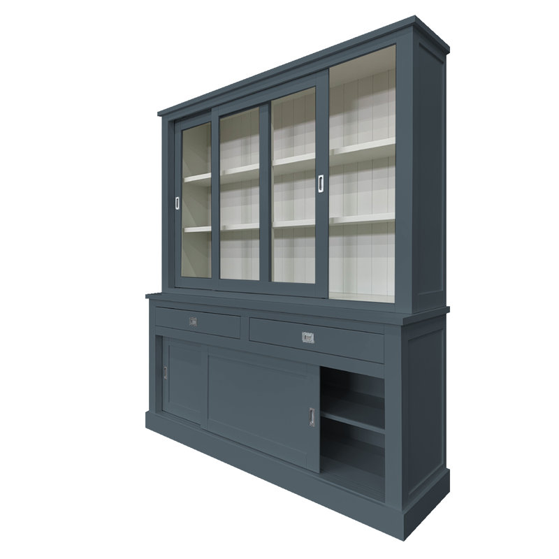 Antione Display Cabinet, Blue Grey 