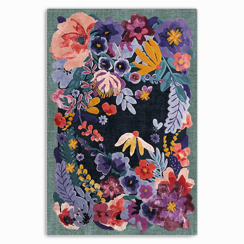 Pastel Softina Multicolor Floral Cotton Chenille Area Rug, Runner 3'4" x 7'3"