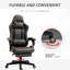 Fauteuil inclinable confortable en cuir de polyuréthane brun, réglable, repose-pieds, fauteuil lombaire à hauteur réglable