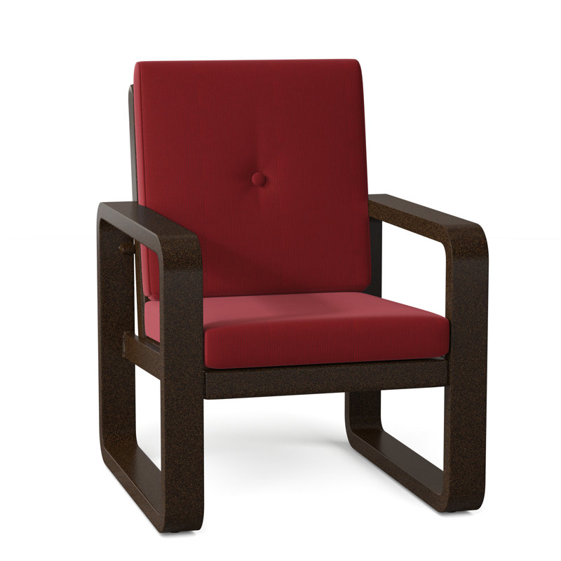 Vale Outdoor Dining Armchair, Textured Black, Denver Scarlett Sunbrella®