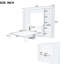 Queen Bed With Desk And Bookshelf, White - Solid Pine Wood & . Space Saving For Bedroom. No Spring Box Needed. Ample Storage Facilities. Foldable Size Book Shelf Trait, Ardent