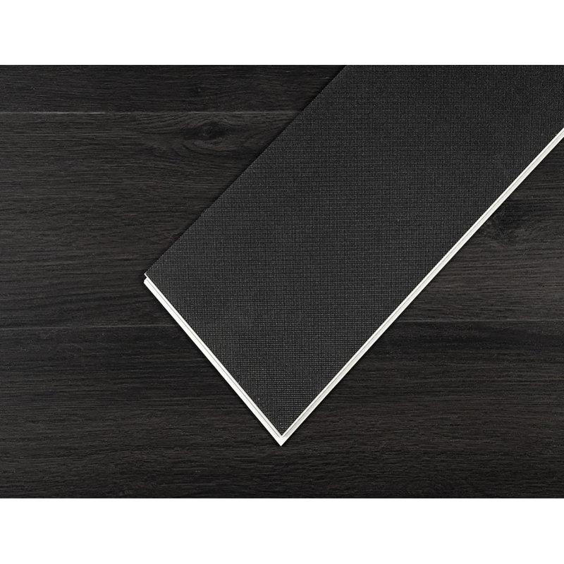 Plancher de vinyle de luxe Route66 9 po x 60 po x 7 mm/20 mil imperméable à verrouillage par clic, Chêne noir noble
