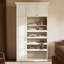 Armoire 101 101 po avec 4 tiroirs, tablettes et tringle à vêtements, blanc