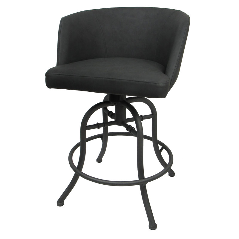 Dupont Cermenho Swivel Tilt Counter Metal Bar Stool 26" Joey - Basin Beige - Grey, Counter Stool (26” Seat Height), Moonstone