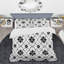 Ensemble de housse de couette moderne noir et blanc quadrilobe III-109156102