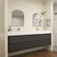 Meuble-lavabo mural double 80 po avec lavabo acrylique Victoria