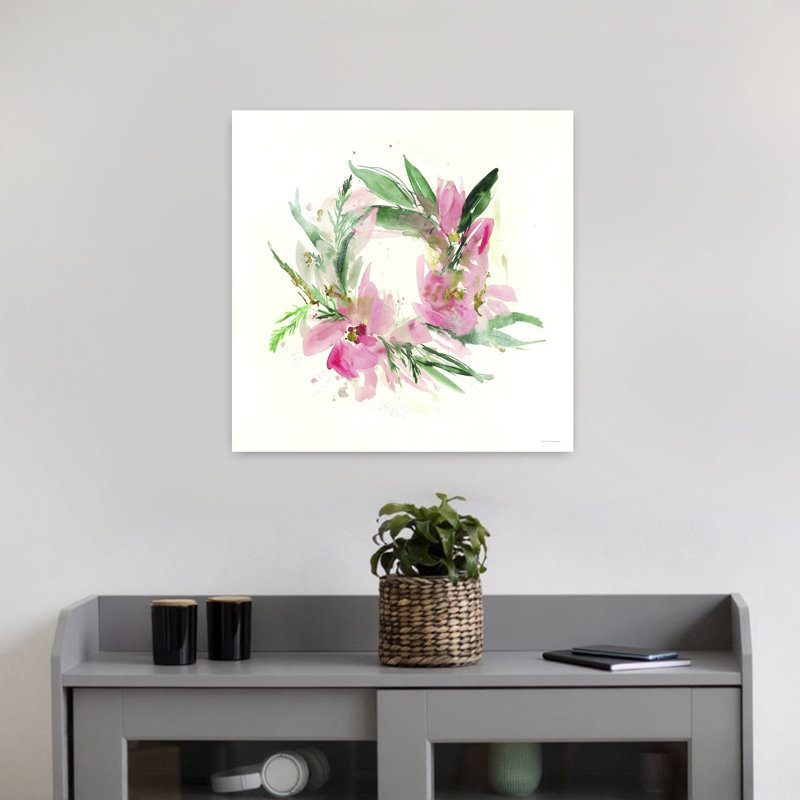 Art mural abstrait Blush Winter, H 18 po x l 12 po