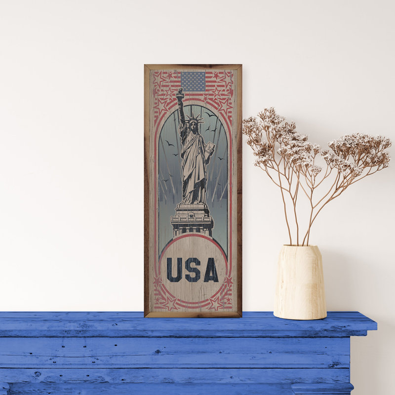 Affiche rétro des États-Unis, H 36 po x l 12 po