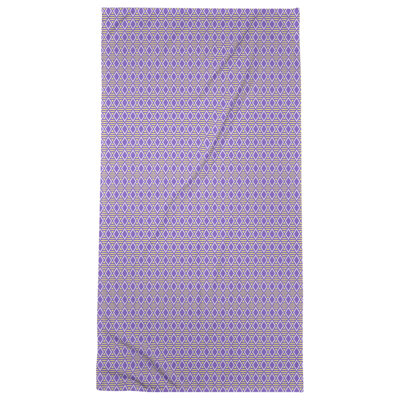 Serviette de bain à losanges géométriques