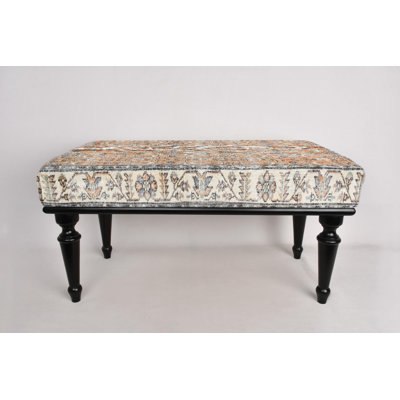 Bohemian Bench, Coffee Bench, Ottoman Bench, Upholstered Bench, Turkish Rug Bench, Kilim Bench, Home Decor Bench, Handmade Bench by Dakota Fields