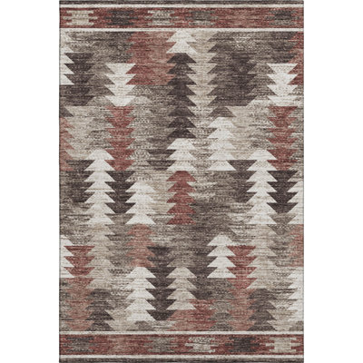 Premium Machine Washable Prisco Chocolate Rug
