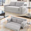 Canapé-lit sans accoudoir à compression pour causeuse, conception convertible 2-en-1, tissu en velours côtelé - canapé en mousse à mémoire de forme compacte pour petits espaces, appartements, bureau à domicile et chambre à coucher (gris)-703236744-690410380